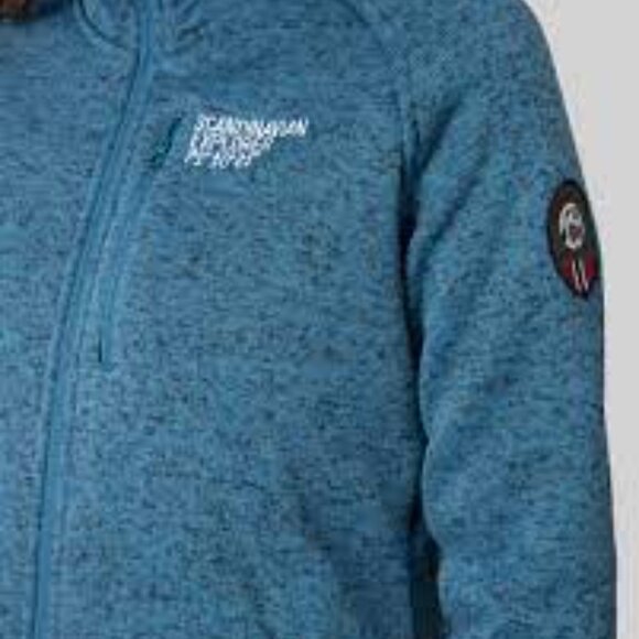 SCANDINAVIAN EXPLORER Jacket Womens Medium Blue Full Zip Fleece Norway Patch - Picture 2 of 13